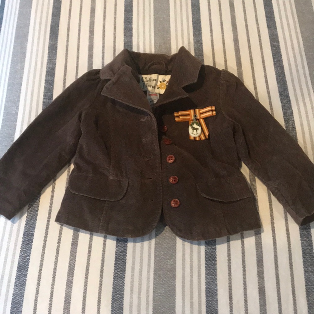 Gymboree size 3 button down brown blazer